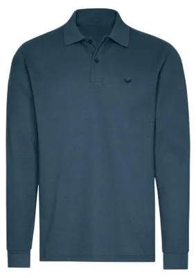 Produktbild von TRIGEMA Langarm Poloshirt mit Armbündchen