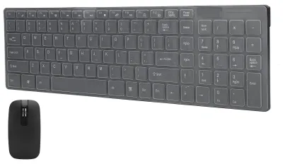Imagen del producto de Conjunto inalámbrico de ratón y teclado, alcance de 10 metros, conexión remota, función de ahorro de energía, compatible con sistemas operativos IOS, Windows y Android. Color: