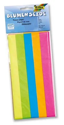 Obrázok produktu pre Folia 91099 Kvetinový hodváb - 50 x 70 cm, 5 listov, rôzne farby neónové