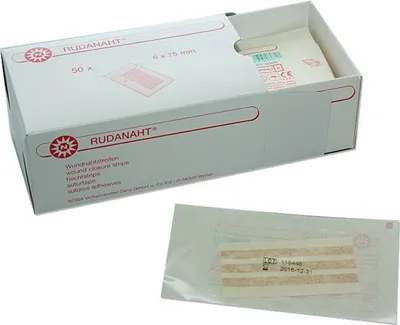Produktbild von NOBA Rudanaht Wundnahtstreifen 50 x 3 Stück  6 mm x 75 mm