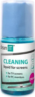 Produktbild von CLEAN IT Bildschirmreinigungslösung mit Wischtuch, 200ml