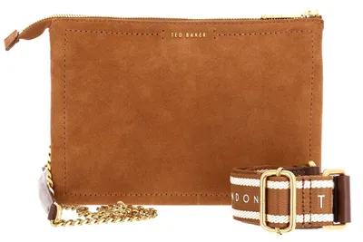 Produktbild von Ted Baker Leder Umhängetasche Shalina Webbing Suede Crossbody Bag Brown hellbraun