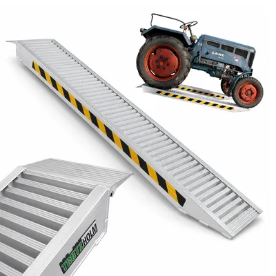 Produktbild von TRUTZHOLM 1x Profi Schwerlastrampe 212 cm Traglast 1900 kg Alu grau Auffahrrampe Verladerampen