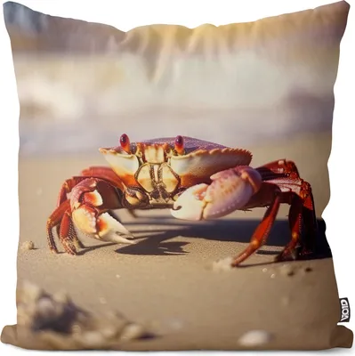 Produktbild von VOID Krabbe Nordsee Ostsee Kissenbezug Kissenhülle sofa couch wohnzimmer dekoration wasserfest Outdoor Garten Kissen bezug deko