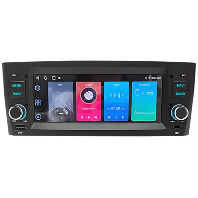 Obrázok produktu pre 6-palcové autorádio s CarPlay, 2+64G, ovládaním na volante, Wi-Fi, Bluetooth, RDS, DSP, DAB+, FM, systém Android 14, určené pre Fiat Grande Punto (2005-2012)