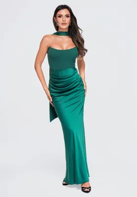 Produktbild von LARICA Kleid Maxi Gorset Stil LA-OM-DLR415 green L