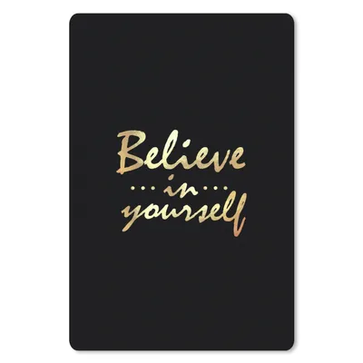 Produktbild von MuchoWow® Mauspad Mousepad Zitat - Zuversicht - Gold 40x60 cm - Mousepads - Maus Mat - Pad - Mausunterlage - Schreibtisch Accesoire
