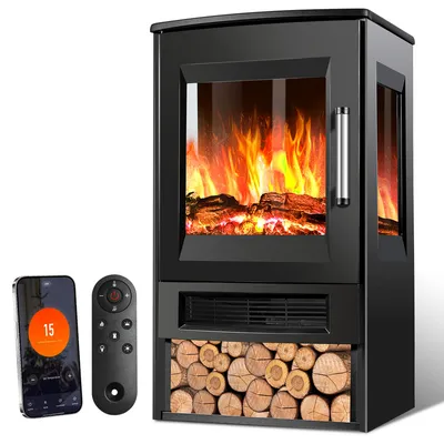 Produktbild von Jopassy Elektrokamin 900W/1800W Kamin elektrisch Standkamin mit Fernbedienung LED-Flammeneffekt