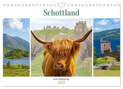 Produktbild von Schottland - eine Rundreise (Wandkalender 2027 DIN A4 quer), CALVENDO Monatskalender