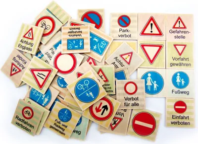 Produktbild von Holzspielzeug Memospiel Verkehrszeichen BxLxH 50x3x50mm