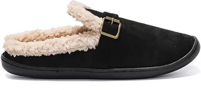 Produktbild von Herren Hausschuhe Gefüttert Slippers Slip On Isoliert Schlappen Rios Schwarz Gr.40/41