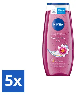 Produktbild von 5 x Nivea Duschgel Waterlily & Oil - 250 ml - Vorteilspackung - 5 Stücke