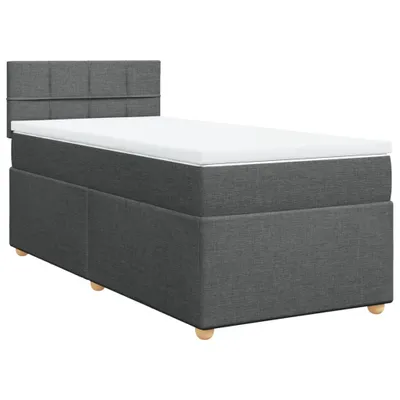 Produktbild von vidaXL Boxspringbett mit Matratze Dunkelgrau Stoff