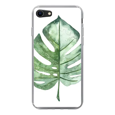 Produktbild von MuchoWow® Handyhülle Schutzhülle Hülle für iPhone 8 Aquarell - Monstera - Blatt Silikon Softcase Handy Hülle - Schutzhaube