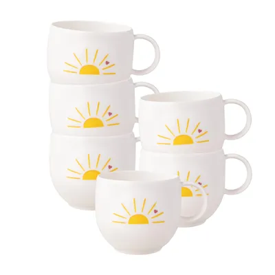 Produktbild von Villeroy & Boch With Love Henkelbecher 290 ml Hello Sunshine 6er Set