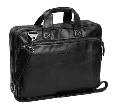 Produktbild von The Chesterfield Brand Leder Henkeltasche Laptoptasche mit Laptopfach Manuel Laptop Bag Black schwarz