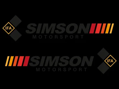Image de Set: Réservoir de film adhésif UV "Simson Motorsport" - Noir/Orange