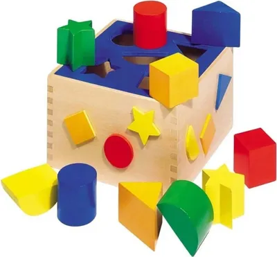 Produktbild von goki Sortierbox klein 11T natur/bunt Holz 16x10cm