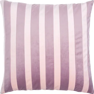 Produktbild von pad Kissenhülle Confort Lilac 50 x 50 cm genähte Streifenmuster Velour-Optik