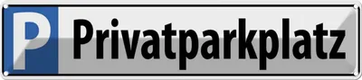 Produktbild von vianmo Blechschild 10x46 cm Privatparkplatz Parkplatzschild