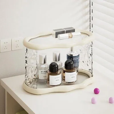 Immagine prodotto di Organizer da bagno - Mobile contenitore a 2 ripiani - Bianco - Acrilico