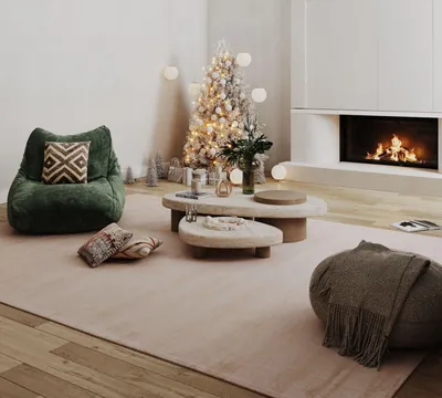 Productafbeelding van Gabbeh-tapijt, effen design - wollen tapijt