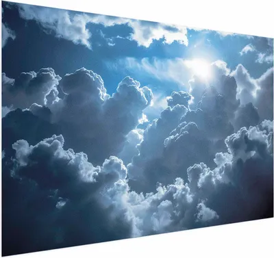 Produktbild von Posterpapier Poster - Lively Scene: The Sun Battling the Clouds 30x21 cm Muster b-H-10050-ao-a