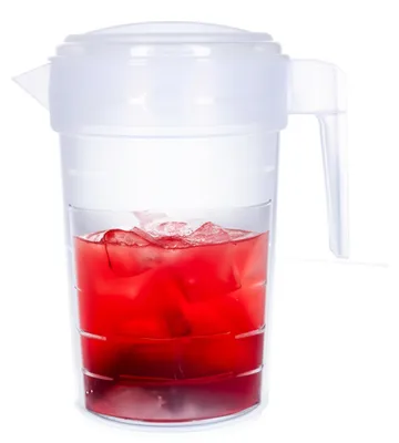 Produktbild von Plasticforte Wasserkanne - 2L - transparent - mit Deckel - Kunststoff - Gieskanne