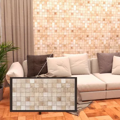 Produktbild von 3D-Wandpaneele PVC | Holzoptik | Gebleichter Holzbalken - 1 Platte - 0.5 m² | Für Wohnzimmer, Küche & Bad | Einfache DIY-Montage