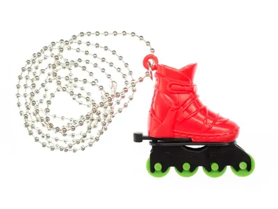 Produktbild von Rollerskates Rollschuhe Inlineskates Kette Halskette Miniblings Skates 80cm rot