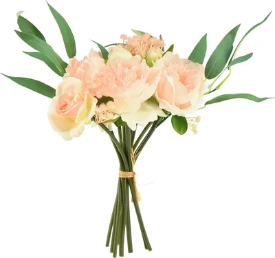 Produktbild von Kunstblumenstrauß mit Rosen und Eukalyptus für elegante Dekoration