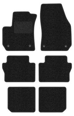 Obrázok produktu pre Velúrové autokoberce pre: Opel Zafira B 2005-2014 (minivan) – sada 4 ks, antracitové, na mieru – Wielganizator ANTHRA – verzia W0101