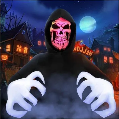 Image de Décoration d'extérieur pour Halloween - Éclairage effrayant pour le jardin - Décoration « hantée »