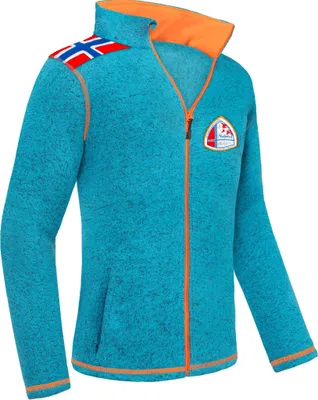 Produktbild von Nebulus Fleecejacke NORSKY Herren, warme Fleece Jacke, mit langem Full-Zip Reißverschluss, P5125 - Herren, türkis meliert, S