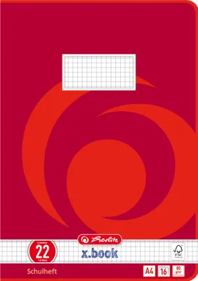 Produktbild von Herlitz Schulheft A4 x.Book,  16 Blatt kariert