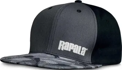 Produktbild von Rapala Lure Camo Flat Brim Snapback Kappe Schwarz Herren,Damen Schwarz One Size