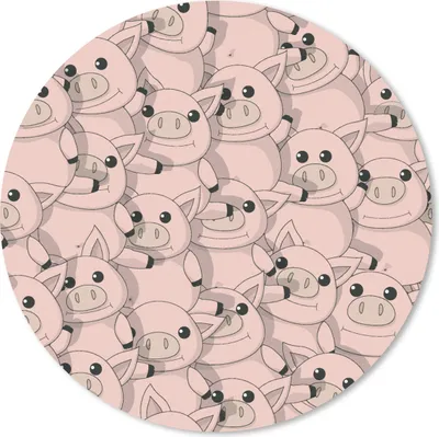 Produktbild von MuchoWow® Mauspad Mousepad Schweine - Tiere - Rosa - Muster 50x50 cm - Mousepads - Maus Mat - Pad - Mausunterlage - Vinyl