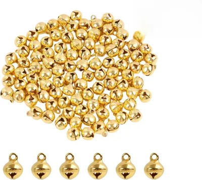Productafbeelding van Koperen bellen hoogwaardige - Robuuste belletjes om te knutselen en te decoreren - DIY-projecten - 11x8 mm (gouden)