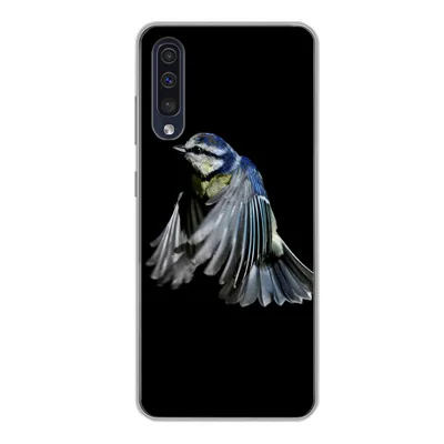 Produktbild von MuchoWow® Handyhülle Schutzhülle Hülle für Samsung Galaxy A50 Vögel - Federn - Schwarz Silikon Softcase Handy Hülle - Mobiltelefonhülle
