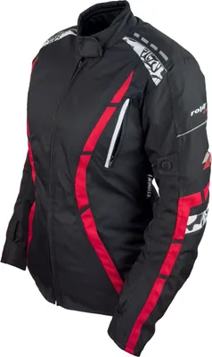 Produktbild von Roleff RO15091 Damen Motorradjacke – Schwarz-Rot, wasserdicht, atmungsaktiv & mit Protektoren  Roleff Größe: L,