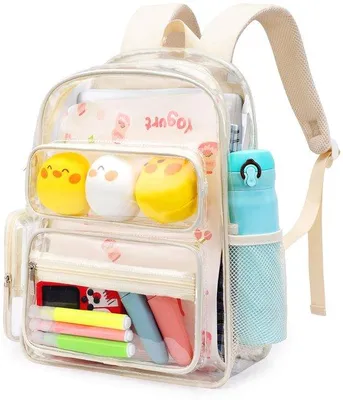 Produktbild von Durchsichtiger Rucksack Große Kapazität Holografisch Transparent Stadiontauglich