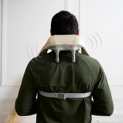 Image de Masseur de Nuque Rechargeable - SENSLY - Ergonomique - Marron
