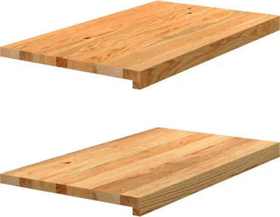 Produktbild von "SALE 2026"2er set Fensterbänke - modernes Design - Hellbraun 70x40x2cm Massivholz Eiche DE339087 - Fensterbänke