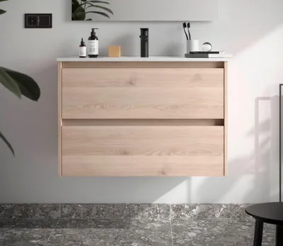 Produktbild von BALTIC Unterschrank 900 2 Schubladen + Waschbecken Natural