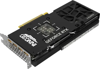A product shot of a graphics card against a white background.
