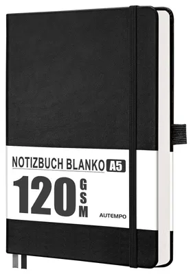 Obrázek produktu pro Blok A5, černá umělá kůže, pevná vazba, 160 stran, 120 g/m²