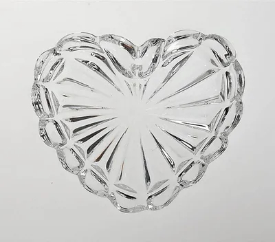 Produktbild von Glasanhänger Baumschmuck Herz klar Bleikristall 7 cm