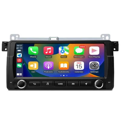 Produktbild von 8 Zoll Andriod 15 Autoradio Carplay Andriod Auto Für 3er BMW E46 318 320 M3 GPS Navi WIFI Bluetooth FM RDS SWC DSP 2Din 4Kern 2+32GB