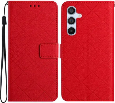 Produktbild von Samsung Galaxy A17 Hülle - Coverup Rhombus Klapphülle - Rot