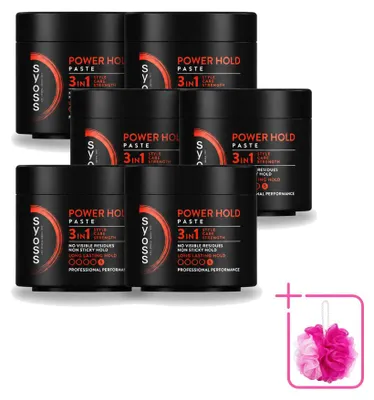 Produktbild von 6 x Syoss Power Hold Haarpaste - 150 ml - Sparpackung - 6 Stücke
